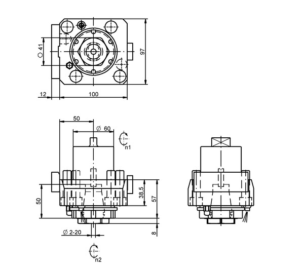 Wto OK60A OD drill/milling unit - for ER collets DIN 6499B External ...