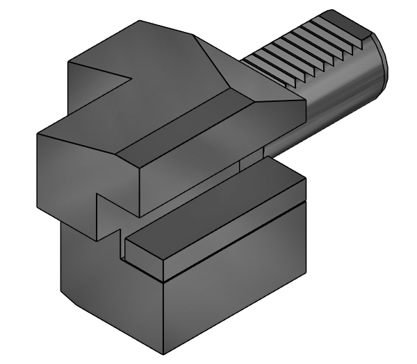 Wto VDI30 Axial square toolholder, right hand inverted, Form C3