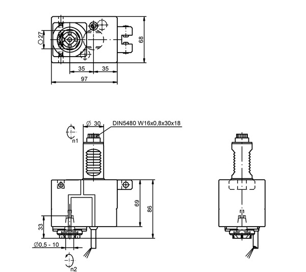 Wto Vdi30 Straight Offset Drill Milling Unit - For Er Collets Din 6499b 