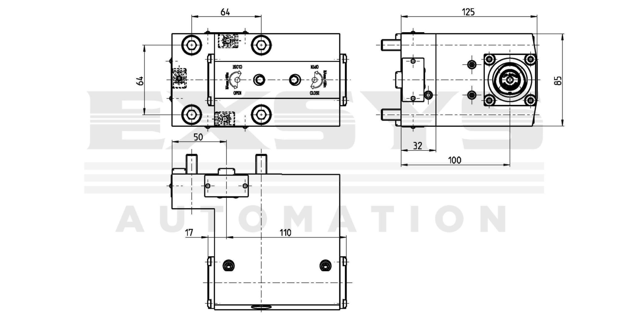 Exsys Epinger Tool holder, angular, multiple quick change, EPPINGER PSC 40, LH external and